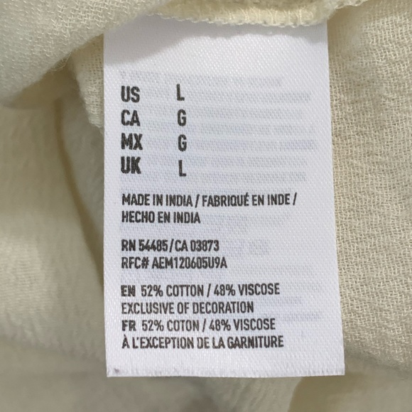 AEO Cream Tank Top Lace Front - Picture 4 of 5